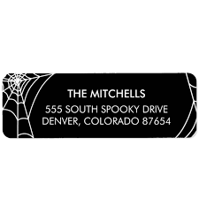 Us 9 99 Personalized Halloween Spiderweb Black Address Labels Return Address Labels In Party Favors From Home Garden On Aliexpress