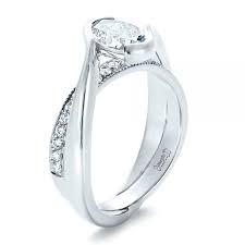 Custom Interlocking Engagement Ring 1437 Seattle Bellevue