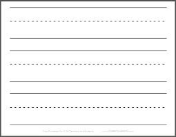 Large Dashed Writing Lines Printable Sentence Strips Sheet Free To