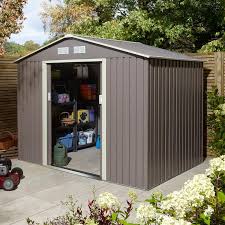 Rowlinson Tvale 8x6 Shed Light Grey