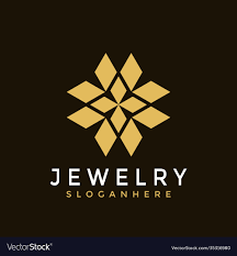 jewelry modern logo design royalty free