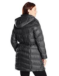 Ellen Tracy Outerwear Women S Plus Size Chevron Packable Down Coat