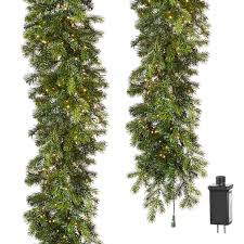 9 Foot Pre Lit Pine Garland With 480