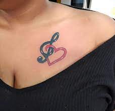 The rigid and zigzagging horizontal line of a heartbeat, taken from the visual representation found on a heart monitoring in larger tattoo designs, an entire bar of music is designed with a few measures included. Top 30 Music Note Tattoos Amazing Music Note Tattoo Designs Ideas