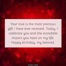 romantic birthday wishes for wife with love