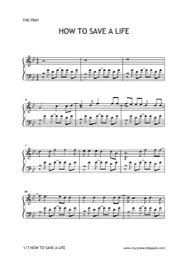 Learn how to play how to save a life by the fray on the piano! How To Save A Life The Fray Free Piano Sheet Music Pdf