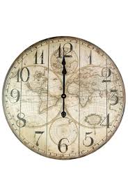 Wall Clock 60cm Large World Map Atlas