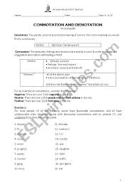 The word player can have two meanings. Connotation And Denotation Esl Worksheet By Hinaamoodi