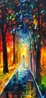Spring Night Stroll Oil Painting By