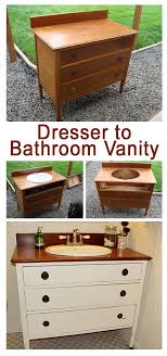 Diy Bathroom Vanity Repurposed Dresser