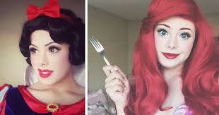 this guy transforms himself into disney princesses and his makeup skills are too good