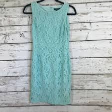 Lauren Ralph Lauren Teal Light Blue Lace Dress Ebay