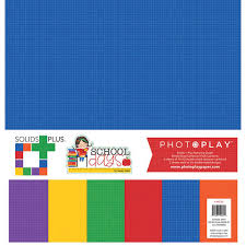 Photo Play Paper School Days Collection 12 X 12 Collection Pack Solids