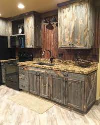 distressed reclaimed wood cabinetry
