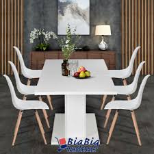 Our extending dining tables are available in a choice of styles, choose from glass, wooden, oak, walnut, mahogany and more, all with practical extendable table actions. Modern Kitchen Extendable Dining Table 4 8p Seaters Glossy White Top Kitchen Ebay