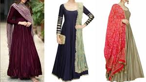 Latest Anarkali Gowns Top Plain Anarkali Dress With