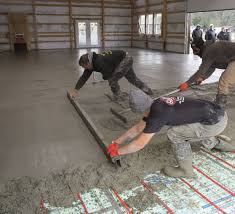 finishing a heated concrete floor