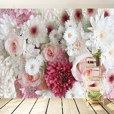 3d Mural Romantic Pink Rose