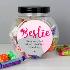 personalised bestie sweet jar gift idea