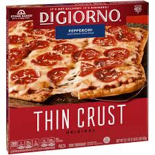thin crust pepperoni frozen pizza