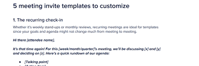 5 meeting invite templates to get your