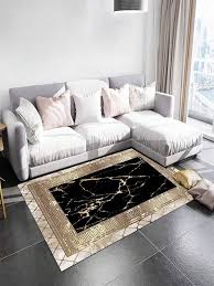 1pc marble pattern rug modern
