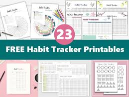 free habit tracker printable templates