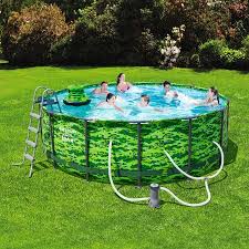 The set is made from the metal construction with processing of powder spray to get the corrosion resistant. Walmart Bestway Steel Pro Max Camo 14 X 48 Frame Swimming Pool Set Only 229 Swaggrabber