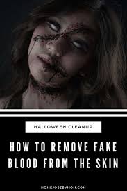 how to remove fake blood from the skin