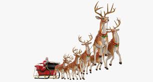 The commonly cited names of the eight fictional reindeer are dasher, dancer, prancer, vixen, comet, cupid, donder and blitzen. Santa Claus With Sleigh And Reindeer Flying 3d Model Best Of 3d Models