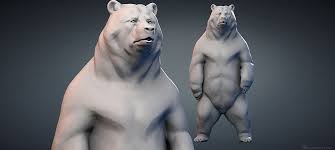 Standing Bear 3d Model Digital