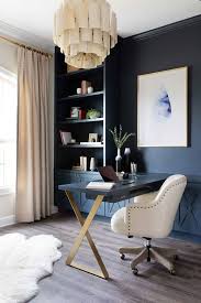 There's a clean space to work and a small bit of storage space. 25 Blue Home Office Designs That Inspire Digsdigs