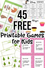 45 free printable games for kids