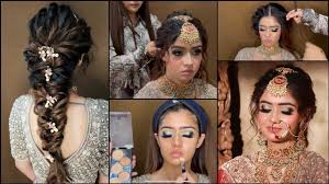 latest bridal makeup hairstyle