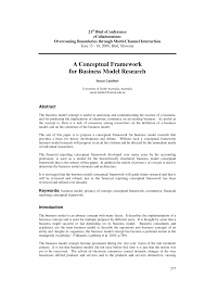 conceptual framework for business model