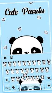 cute panda baby keyboard background for