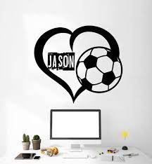 personalized soccer ball wall vinyl