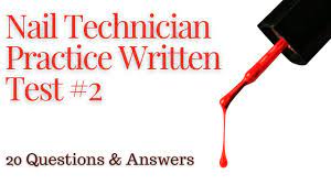 nail technician practice test 2 you