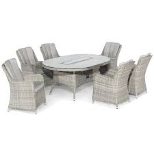 Hathaway 6 Seat Oval Garden Dining Set