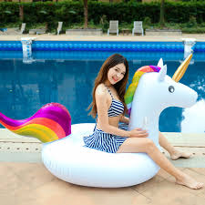 This pool lounger has back support, an inflatable pillow, armrests, cup holders, and leg rests and is the ultimate in summer relaxation.the leg rest portion of the lounger has an opening where you can dip your toes in to cool down or put your legs if you want to sit up. Unicorn Swimming Pool Floating Bed Mattress Swimming Ring Inflatable Lounge Chair Adult Pool Toy Beach Swimming Air Cushion Sun Loungers Aliexpress