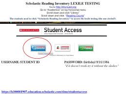 Ppt Scholastic Reading Inventory Lexile Testing Go To Khs