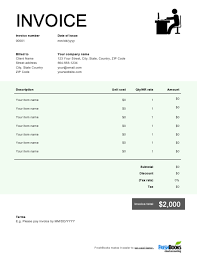 Self Employed Invoice Template Free Download Send In Minutes