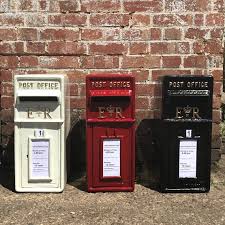 Royal Mail Er Cast Iron Post Box Red