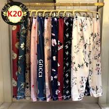 Tooph #K20 Slik ladies pants pajamas random design adult pants sleep pajama  for women COD | Lazada PH