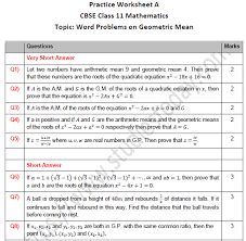 Cbse Class 11 Maths Word Problems On