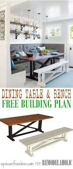 Dining Table And Bench Building Plan