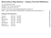 ᐅ Horaires d'ouverture „Association Olga Spitzer - Espace Famille ...