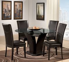 Small rectangular wood brown top kitchen tables. Black Round Kitchen Table And Chairs Layjao