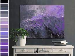 Abstract Canvas Wall Art Purple Plum