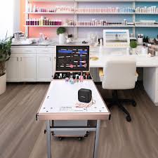 rolling manicure table nail desk travel